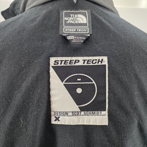 North Face Steep Tech Jacket Mens  Black Gray Scot Schmidt Hooded XLarge - Picture 15 of 16